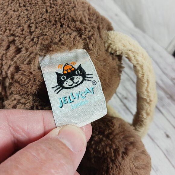 JellyCat Bashful Monkey Brown Tan Plush Stuffed Animal 12" - Picture 10 of 14